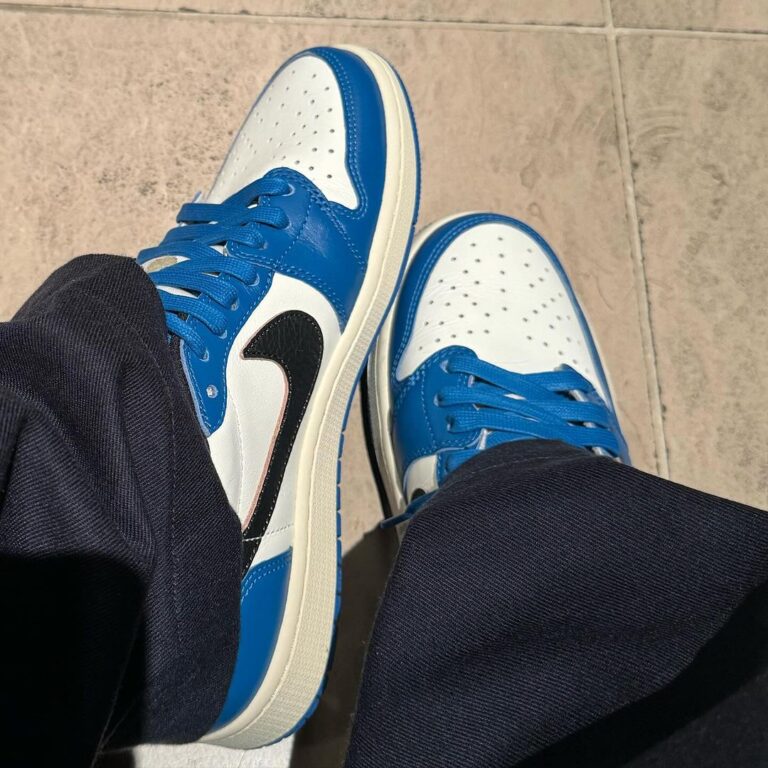 藤原ヒロシ氏がNIKE AIR JORDAN 1 LOW “White/Royal/Black”のサンプル