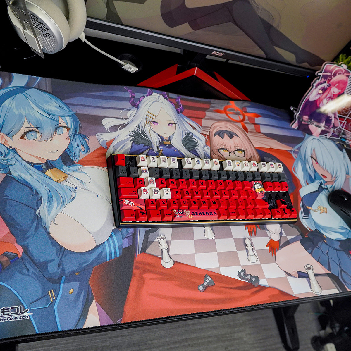 ふもコレ×ブルーアーカイブ ゲーミングマウスパッド 風紀委員会 2XL