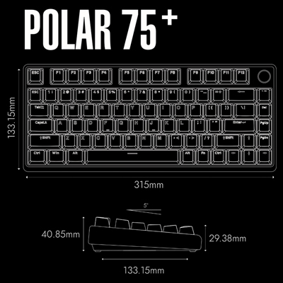 Arbiter Studio TENKO Polar 75 + Magnetic Keyboard with Rapid