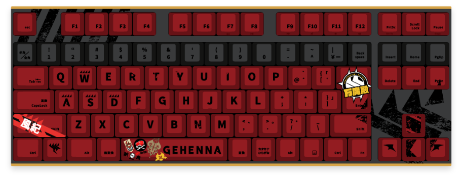 ふもコレ×ブルーアーカイブ キーボード豪華セット ゲヘナ学園 英語配列
