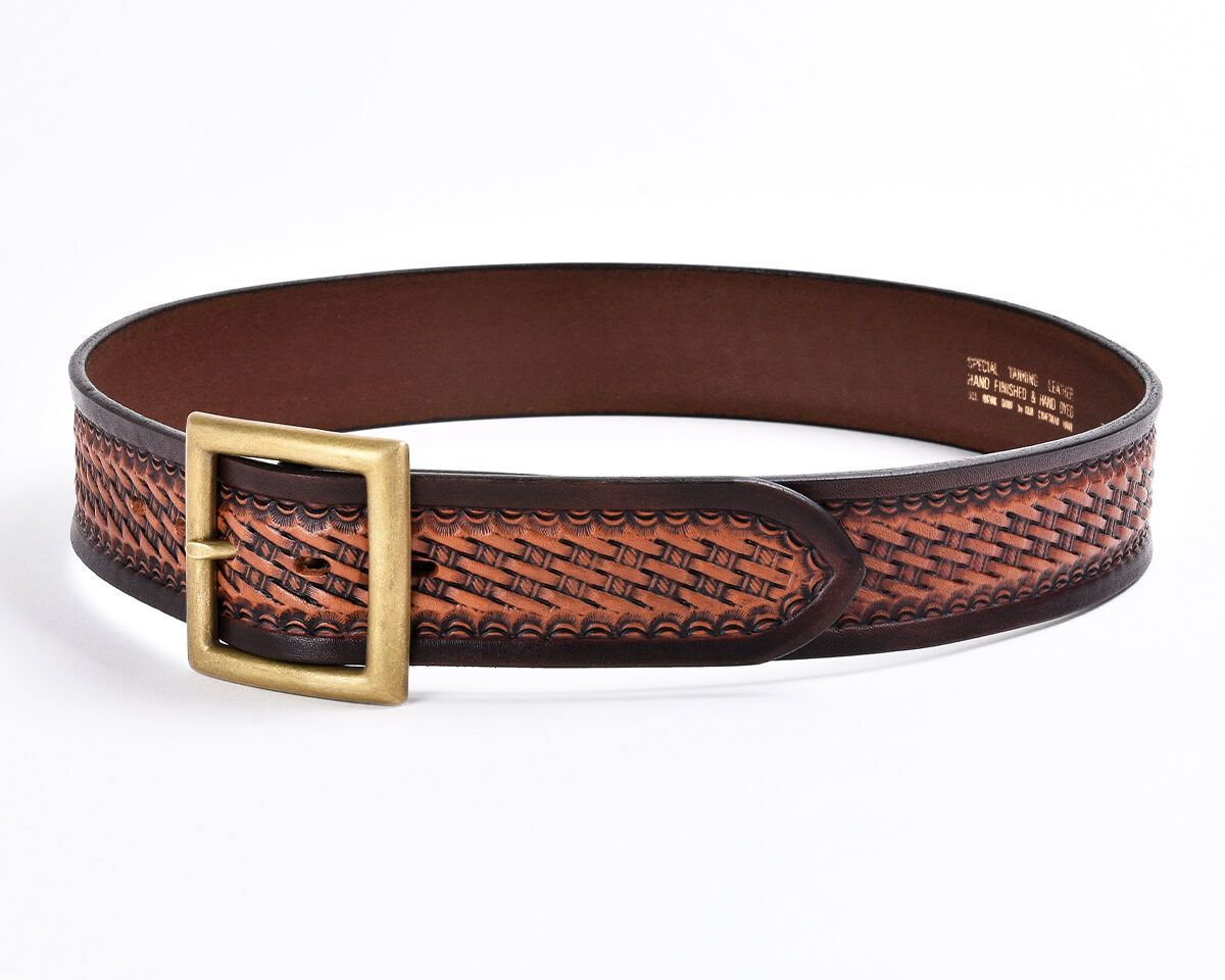 1-3/4″ Garrison “Press Basket” Brown | BELT & BUCKLE | FUNNY