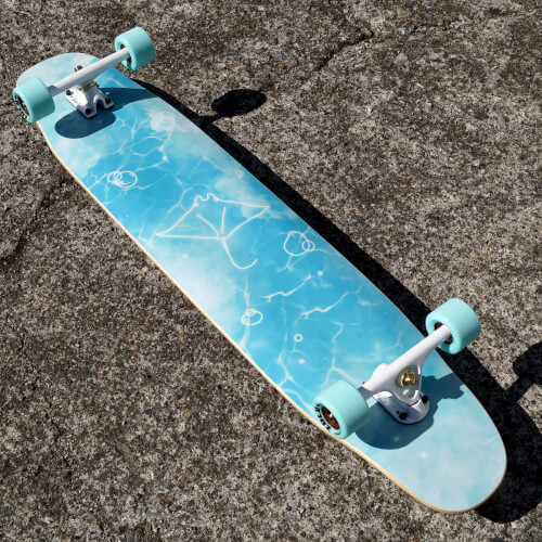 フレイバーロングボード マンタブルー44 ステップ&ダンス フリー