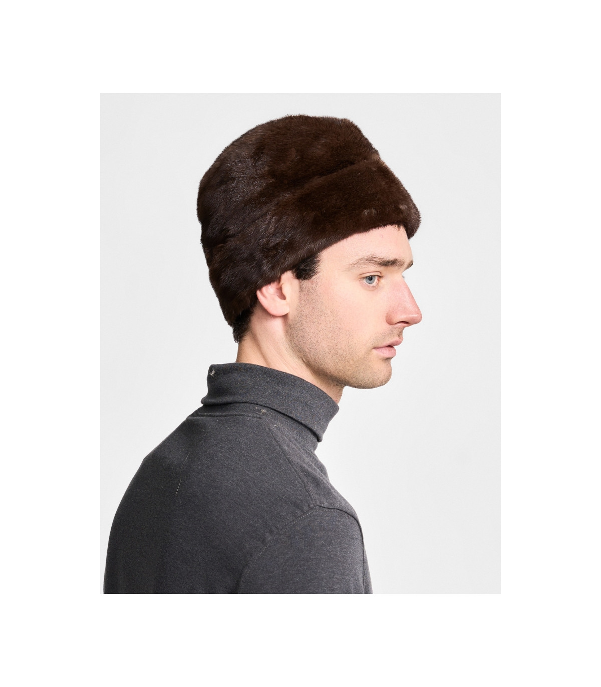 Mahogany Mink Russian Cossack Hat for Men: FurHatWorld.com