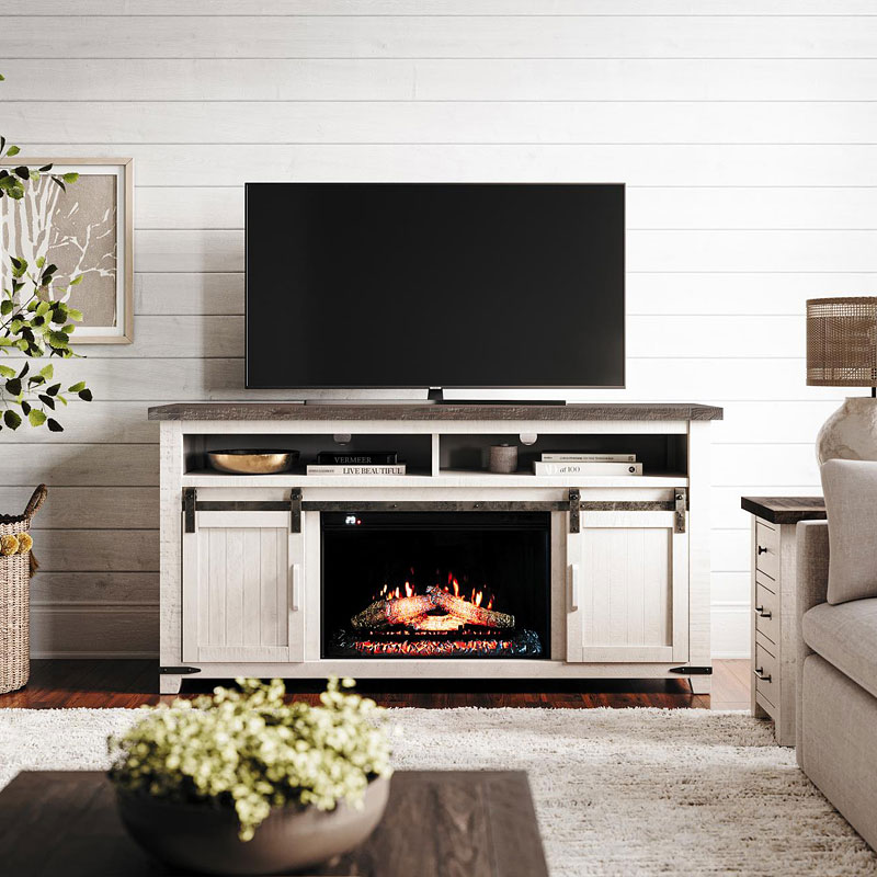 Madison County Fireplace Media Console Jofran Furniture