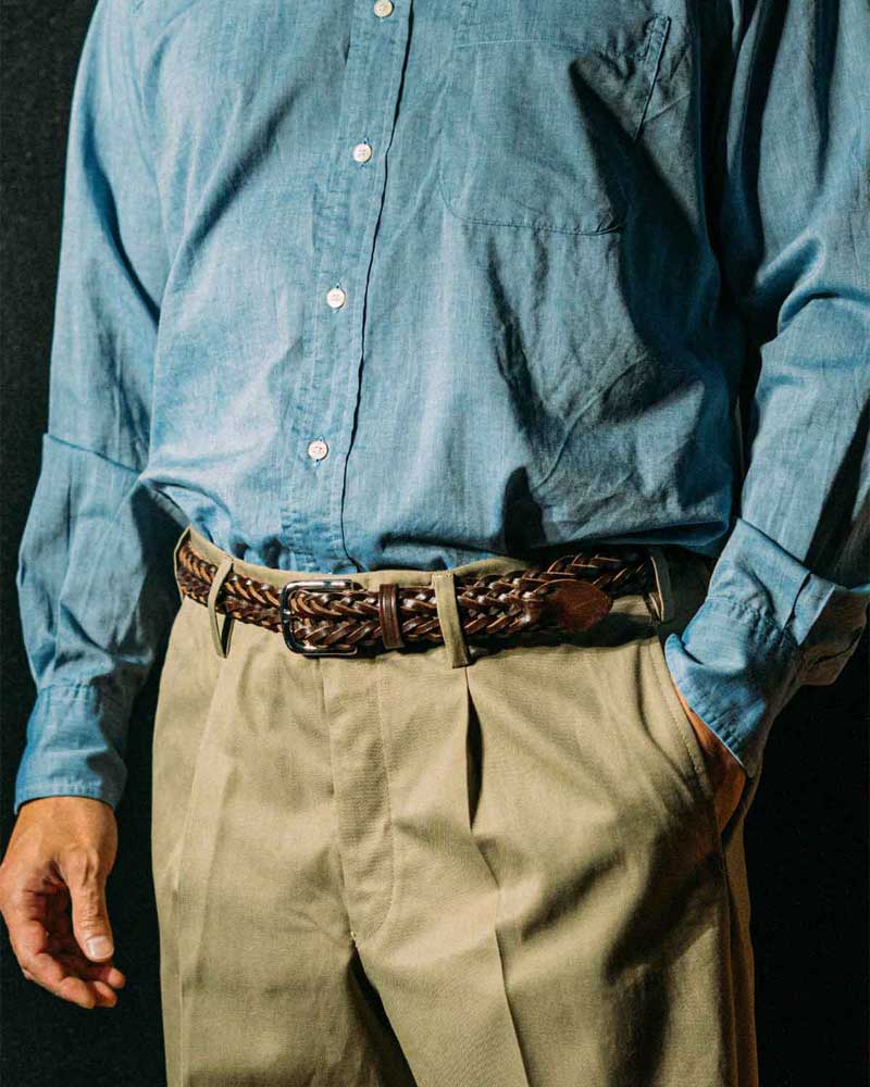 LEATHER BELT COLLECTION -P2274 28mm PLAITED BELT- | FRAME フレーム公式