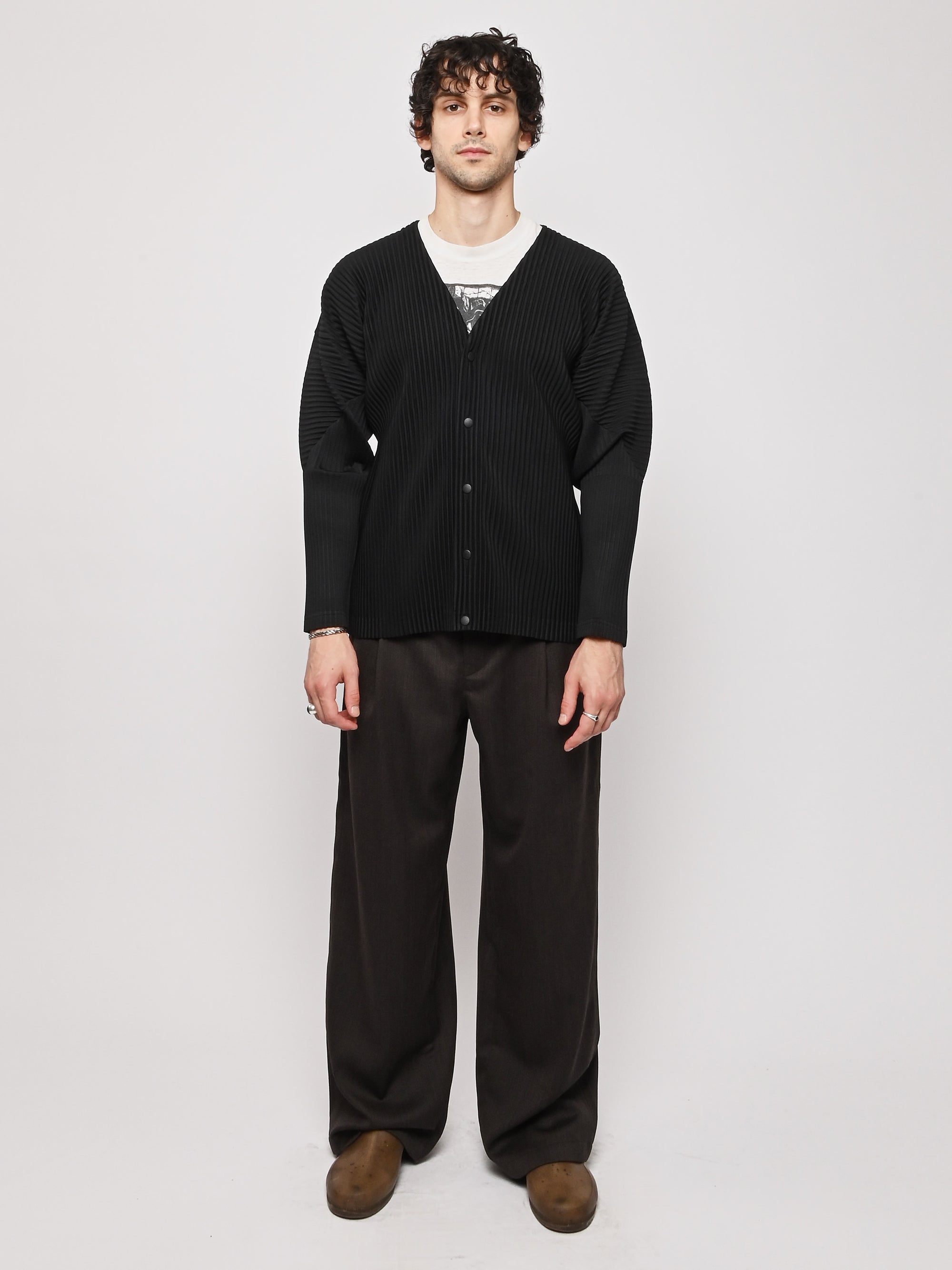 Homme Plisse Issey Miyake - Black Basics Cardigan – Frances May