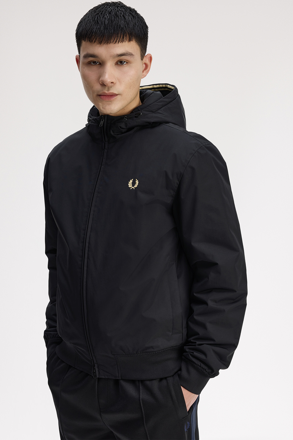 Hooded Brentham Jacket(S 102：BLACK): | FRED PERRY JAPAN