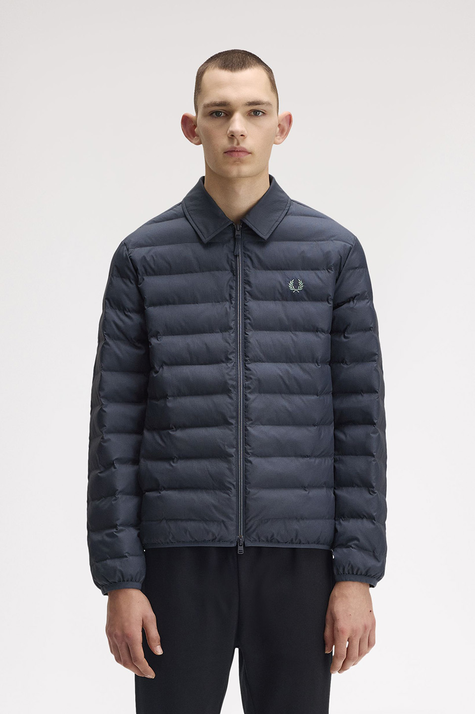 Collared Insulated Jacket(S 738：DARK AIRFORCE): | FRED PERRY