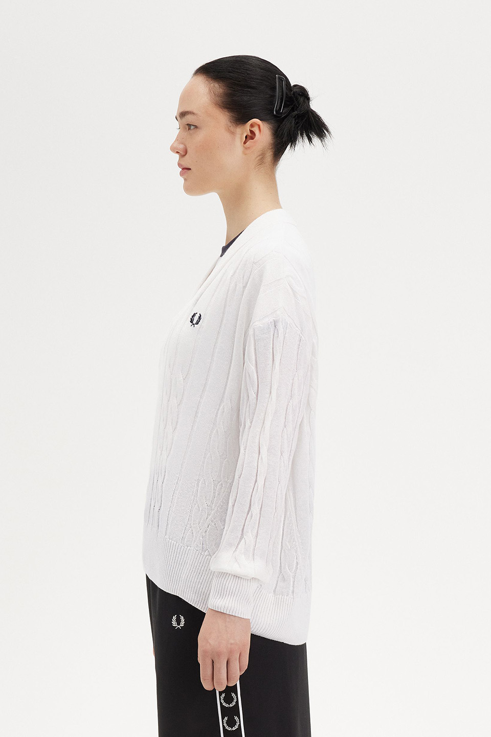 Cable Knit Jumper(10 129：SNOW WHITE): | FRED PERRY JAPAN