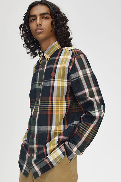 Madras Check Shirt(M 608：NAVY): | FRED PERRY JAPAN | フレッド