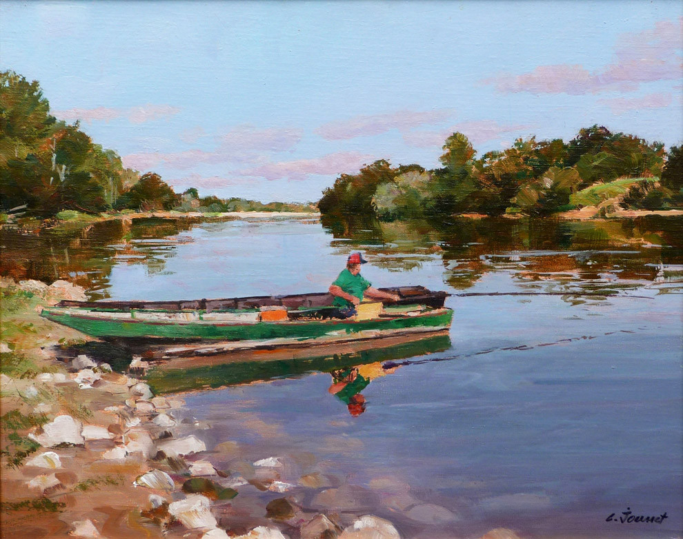 Claude JOUSSET|buy art and biography|impressionism|Fisherman Loire