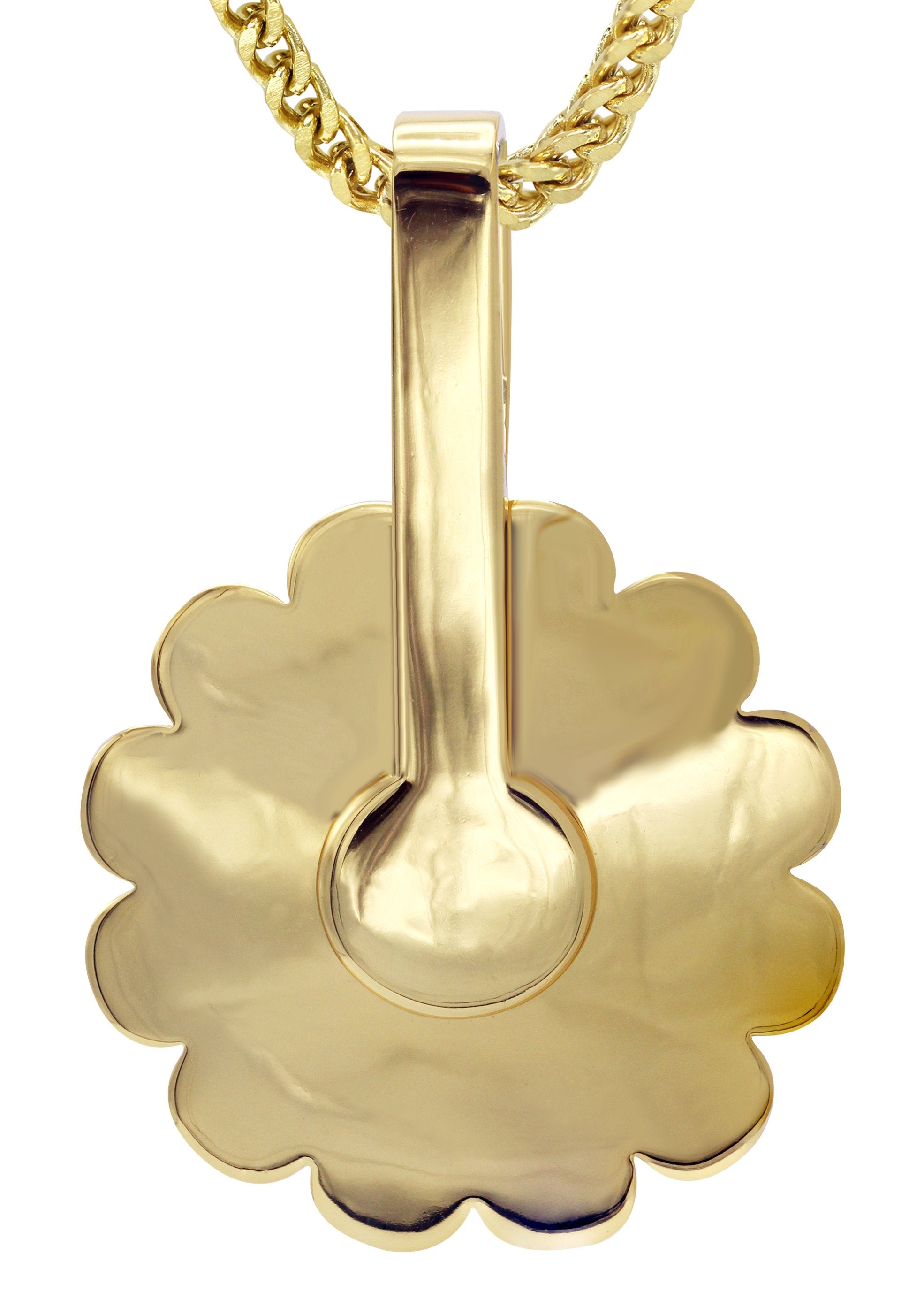 Gold Plated Franco Link Chain & Murakami Spinner Pendant | Appx. 30.8