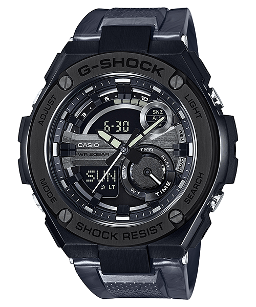New G-Shock G-STEEL GST-210 Watches: Black & Gold, Black & White