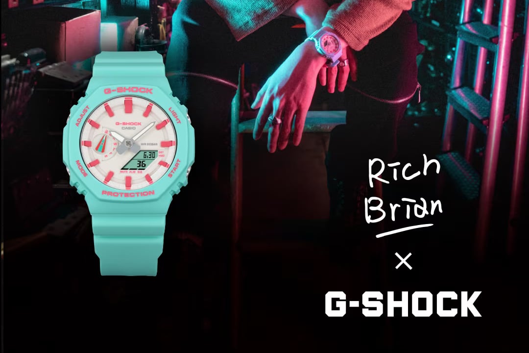 G-Shock GA-2100RB-3A collaboration with Indonesian rapper Rich