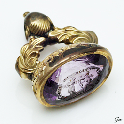 シール（フォブ） インタリオ 紋章 貴族 アンティーク