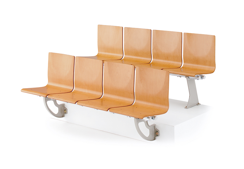 屋内用木製スタジアムシート（スタジアムベンチ）NP-8000シリーズ