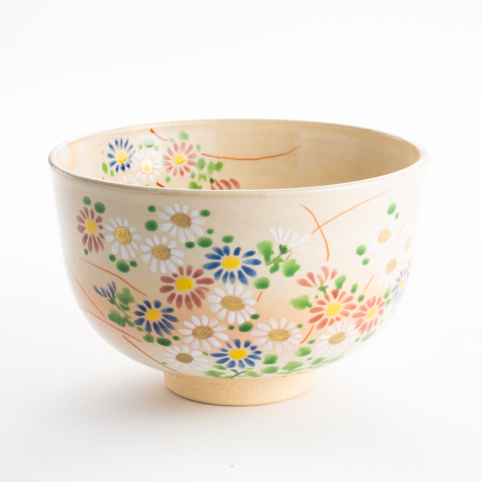 京都 清水焼】抹茶碗 色絵菊 亨｜コトポッター