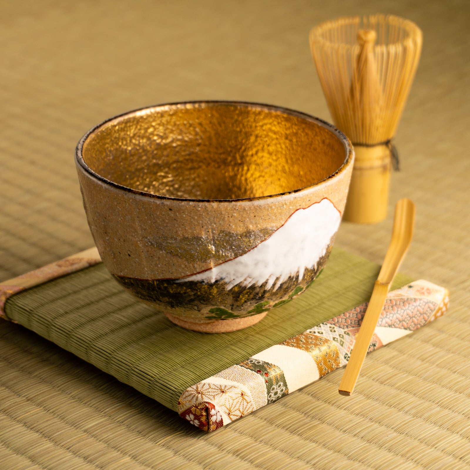 京都 清水焼】抹茶碗 内金富士山 良二｜コトポッター