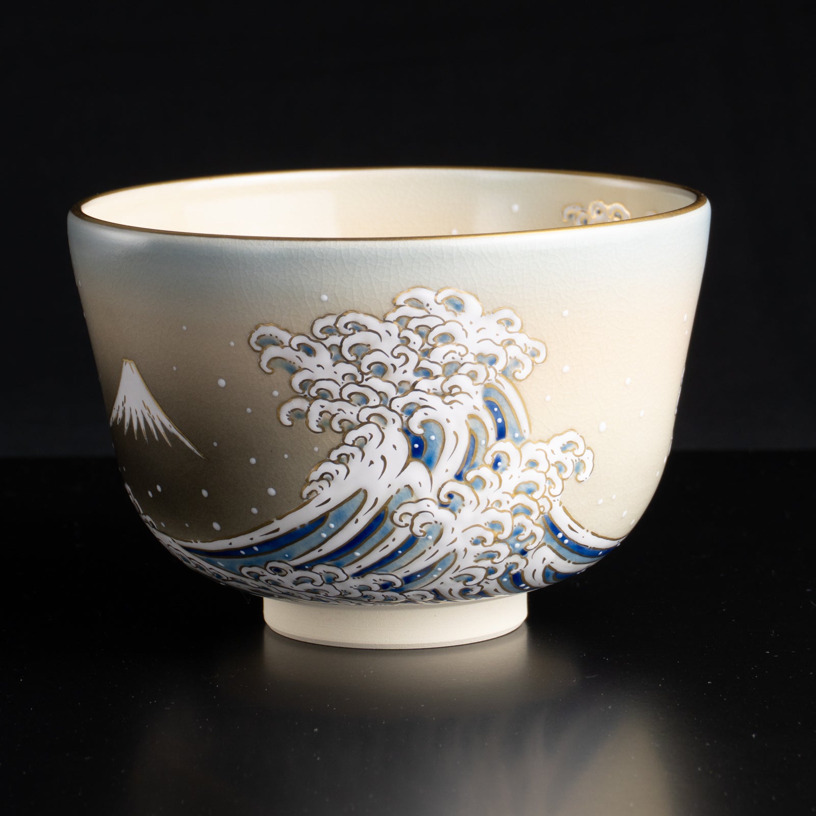 Matcha Bowl -Mt.Fuji & Great wave by Zensho |Kyoto traditional