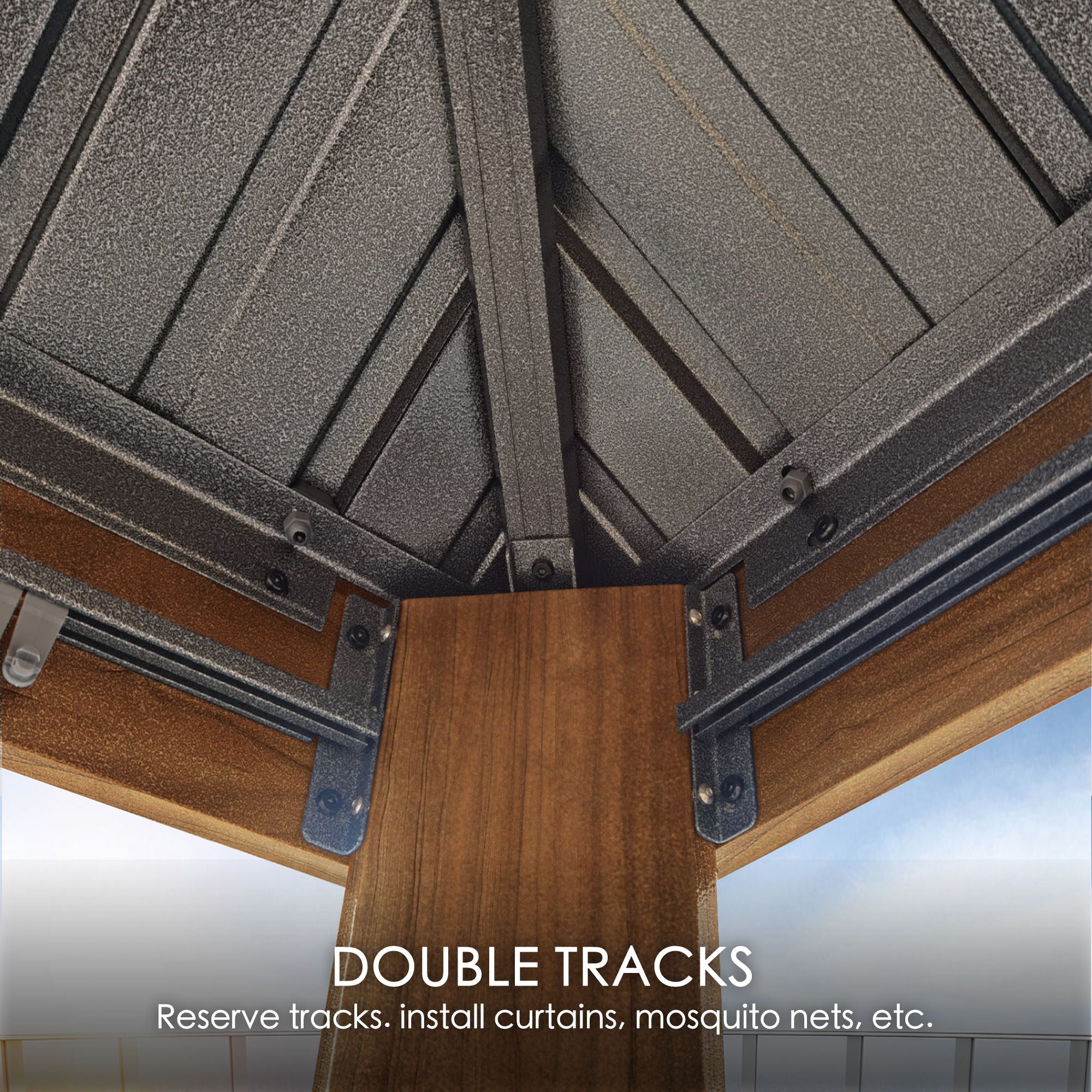 Kozyard Apollo 12ft x 16ft Aluminum Hardtop Gazebo with Galvanized