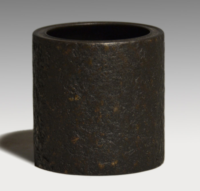 砂張蓋置 三代 魚住為楽(安彦銘)作 共箱 | 古美術ささき