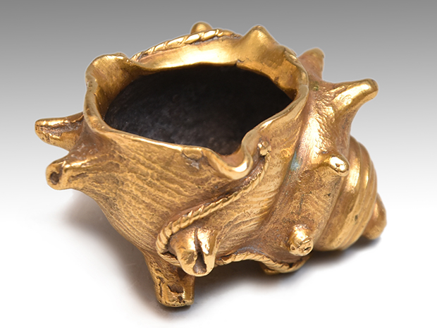 金紫銅 栄螺蓋置 初代 長谷川一望斎(作) 共箱 | 古美術ささき