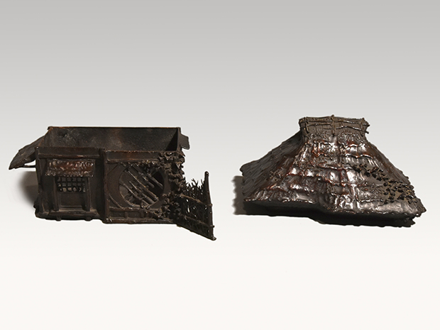 斑紫銅 柴の庵香炉 三代 本間琢斎（作) 六代 琢斎箱書 | 古美術ささき