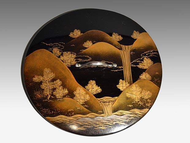 燗鍋 銚子一対 雲龍文 美杉蒔絵蓋、銀摘み 弦に銀象嵌入り 江戸中期頃