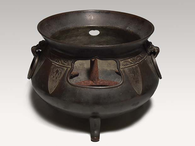 唐銅袋形風炉 大西浄林(作) 寛永時代 十三代 大西清右衛門(浄長)箱書