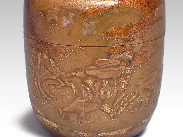 塩の山蒔絵 大棗 豊平翠香(作) 共箱 古今和歌集より文字入り | 古美術