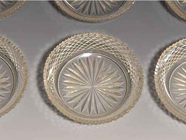 江戸末～明治時代 ギヤマン 古ガラス 切子小皿 5客 | 古美術ささき