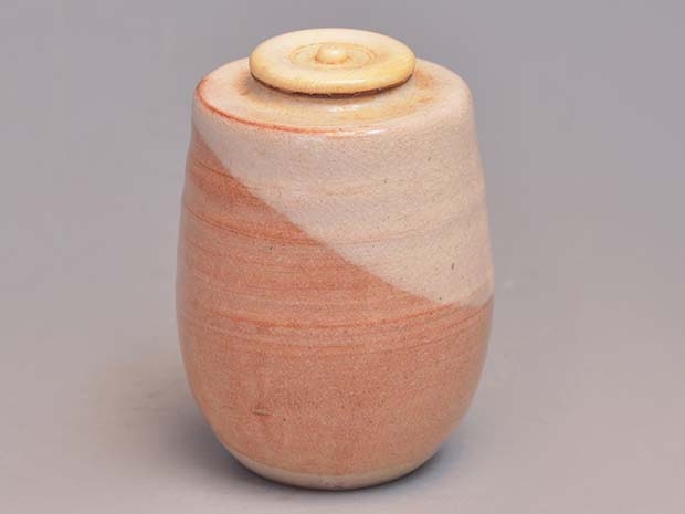 萩焼 肩衝茶入 十二代 田原陶兵衛(作) 共箱 | 古美術ささき