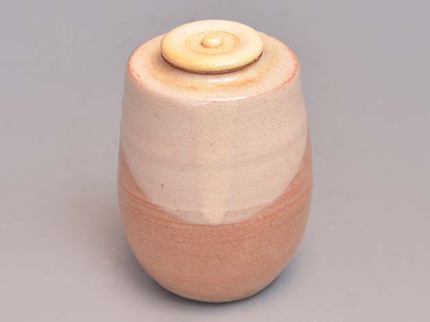 萩焼 肩衝茶入 十二代 田原陶兵衛(作) 共箱 | 古美術ささき