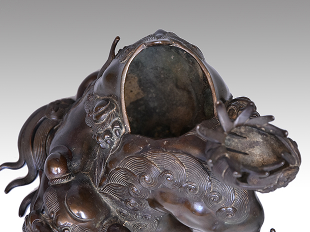 古銅 親子獅子香炉 | 古美術ささき