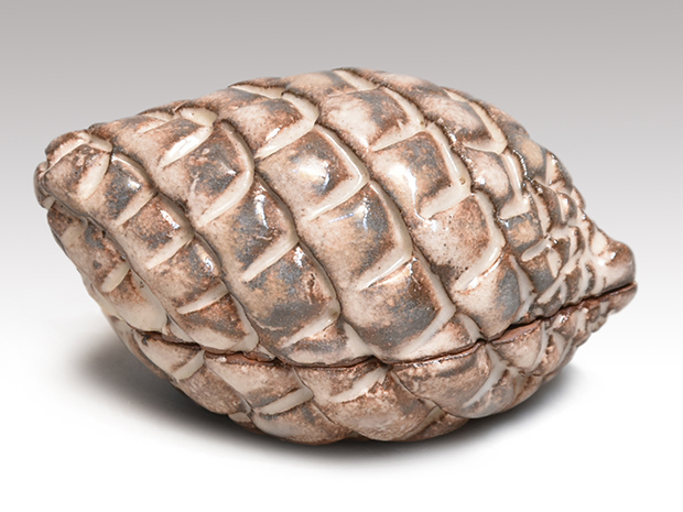 十二代 田原陶兵衛（作） 萩焼 松実香合 共箱 | 古美術ささき