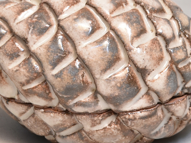 十二代 田原陶兵衛（作） 萩焼 松実香合 共箱 | 古美術ささき