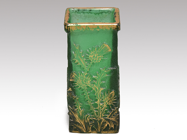 DAUM NANCY ドーム・ナンシー アザミ文 金彩 小花瓶 一輪挿 | 古美術ささき