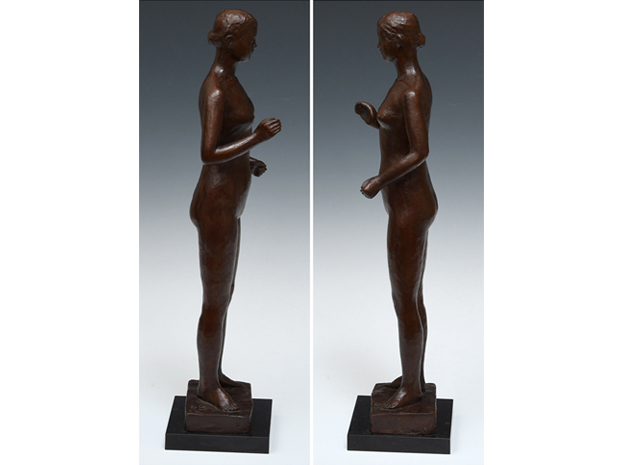 彫刻家 瀬戸團治（造）「大気」裸婦 ブロンズ像 共箱 | 古美術ささき