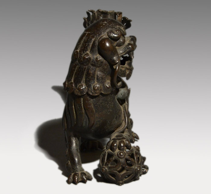 古銅 玉取獅子香炉 明時代 | 古美術ささき