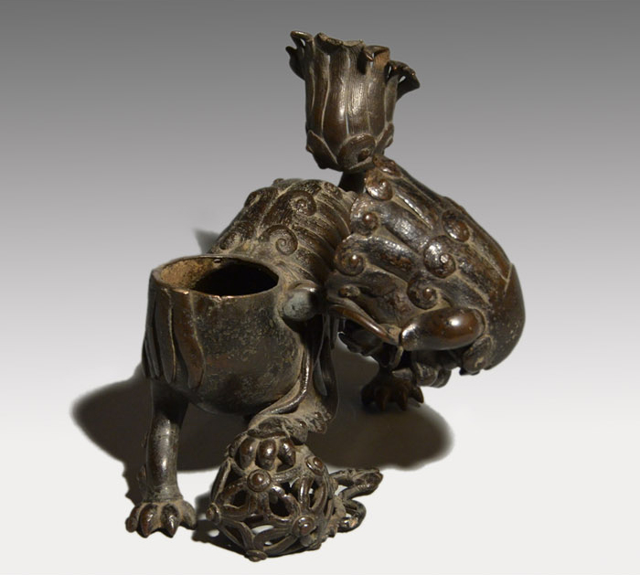 古銅 玉取獅子香炉 明時代 | 古美術ささき
