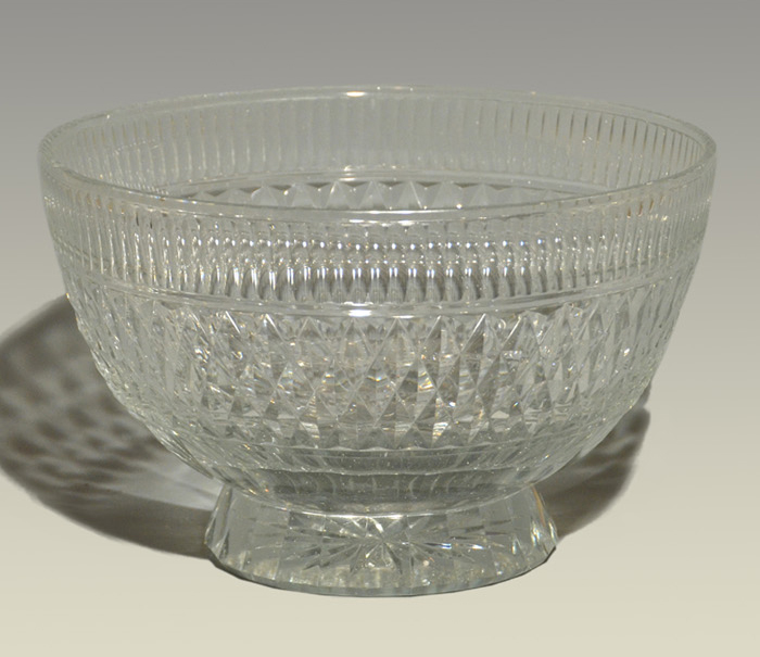 江戸時代 義山(ギヤマン)切子鉢 水指 鵬雲斎箱書 | 古美術ささき