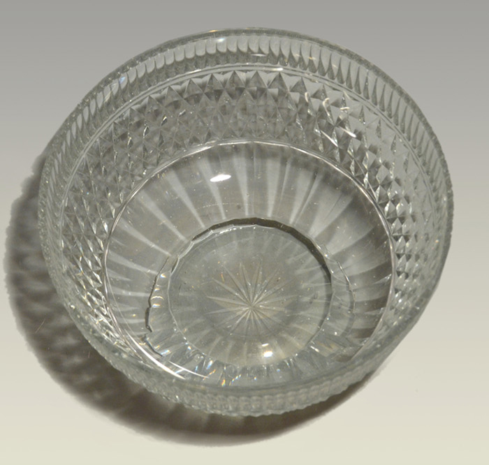 江戸時代 義山(ギヤマン)切子鉢 水指 鵬雲斎箱書 | 古美術ささき