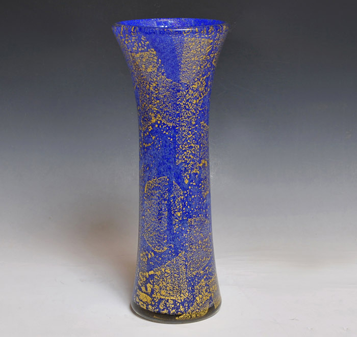 岩田藤七 手吹き サンドブラスト ストライプ 大鉢 30cm 岩田藤七 手