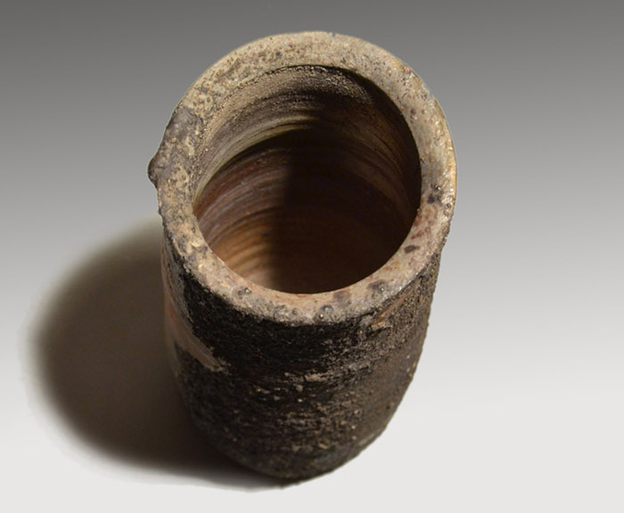 備前花入 藤原 啓(作) 窯変出来 共箱 | 古美術ささき