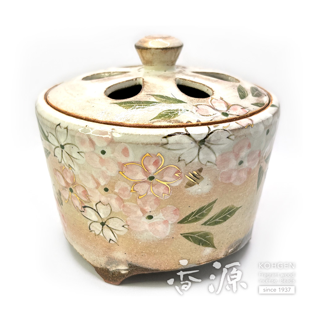 京焼・清水焼 香炉 乾山手（けんざんて） 椿の通販 - お香専門店香源