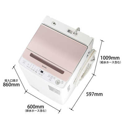 シャープ SHARP 全自動洗濯機 洗濯10.0kg ピンク系 ES-G10HBK の通販