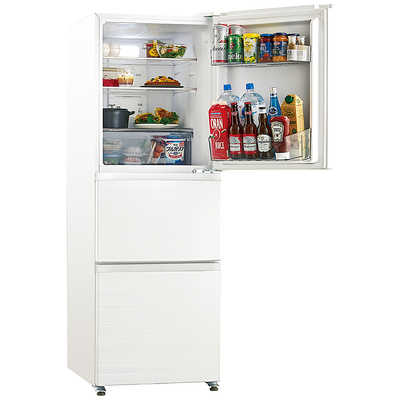 ハイアール 冷蔵庫 3ドア 幅54cm 286L 右開き ホワイト JR-CV29C(W) の