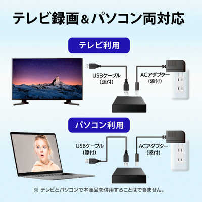 IOデータ テレビ録画＆パソコン両対応 外付けハードディスク ［2TB