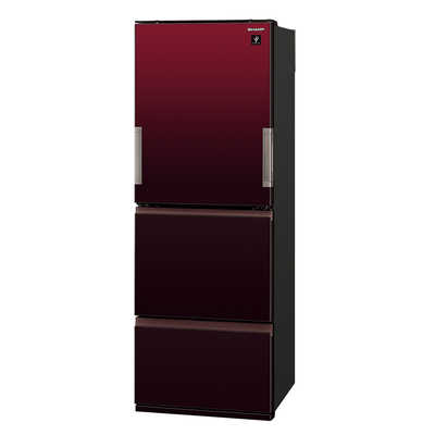 シャープ SHARP 冷蔵庫 3ドア どっちもドア(両開き) 350L SJ-GW35H-R