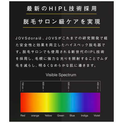 JOVS 家庭用脱毛器 光美容器 光脱毛器 IPL VIO対応 JOVS Dora ホワイト